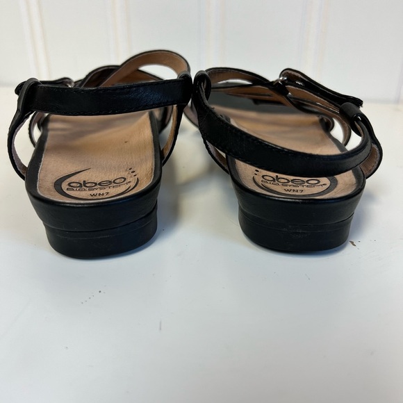 Abeo Bio system Elegant Black Strappy Sandals Size 7 - Picture 3 of 6